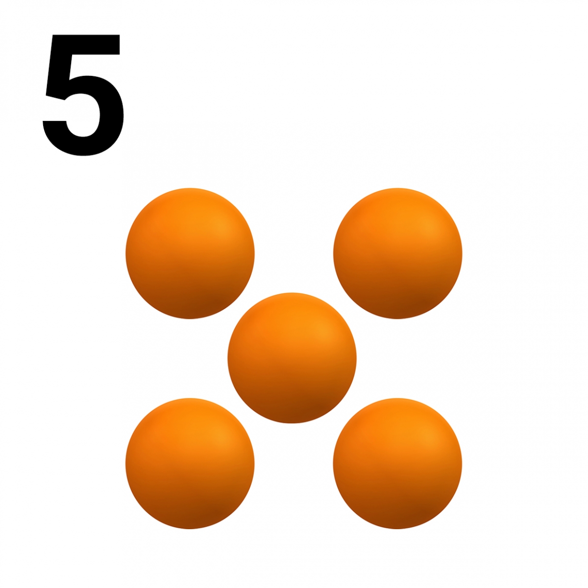 Imagen en la que se representa el número cinco