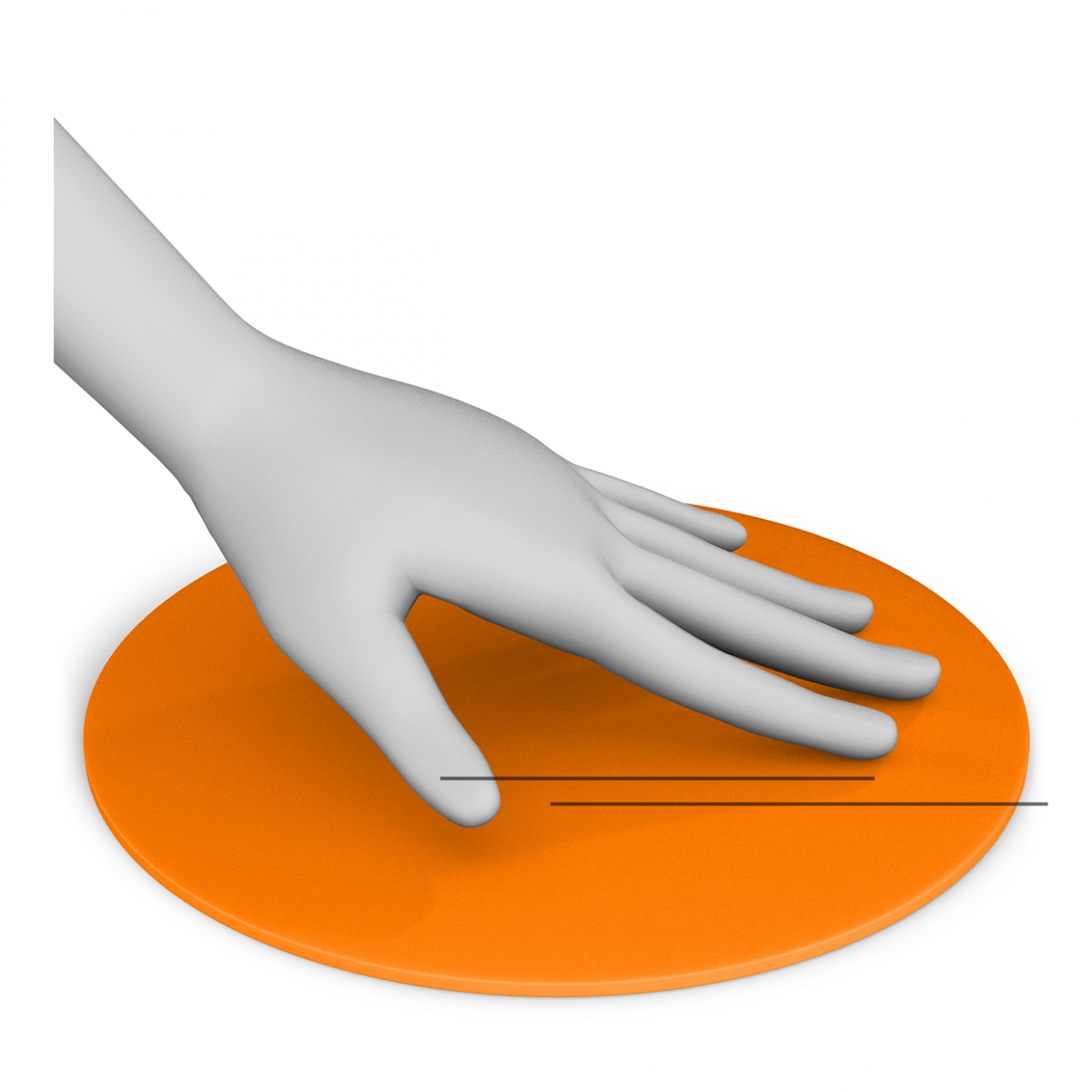 Una mano acaricia una superficie