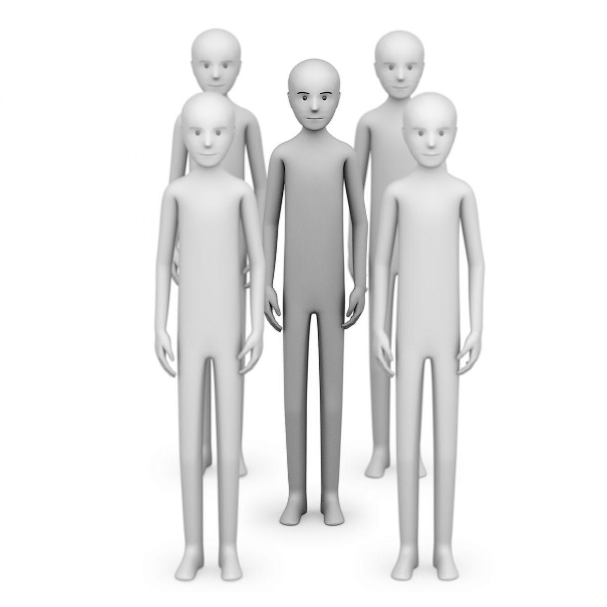 Imagen en la que se ve una persona rodeada de más personas