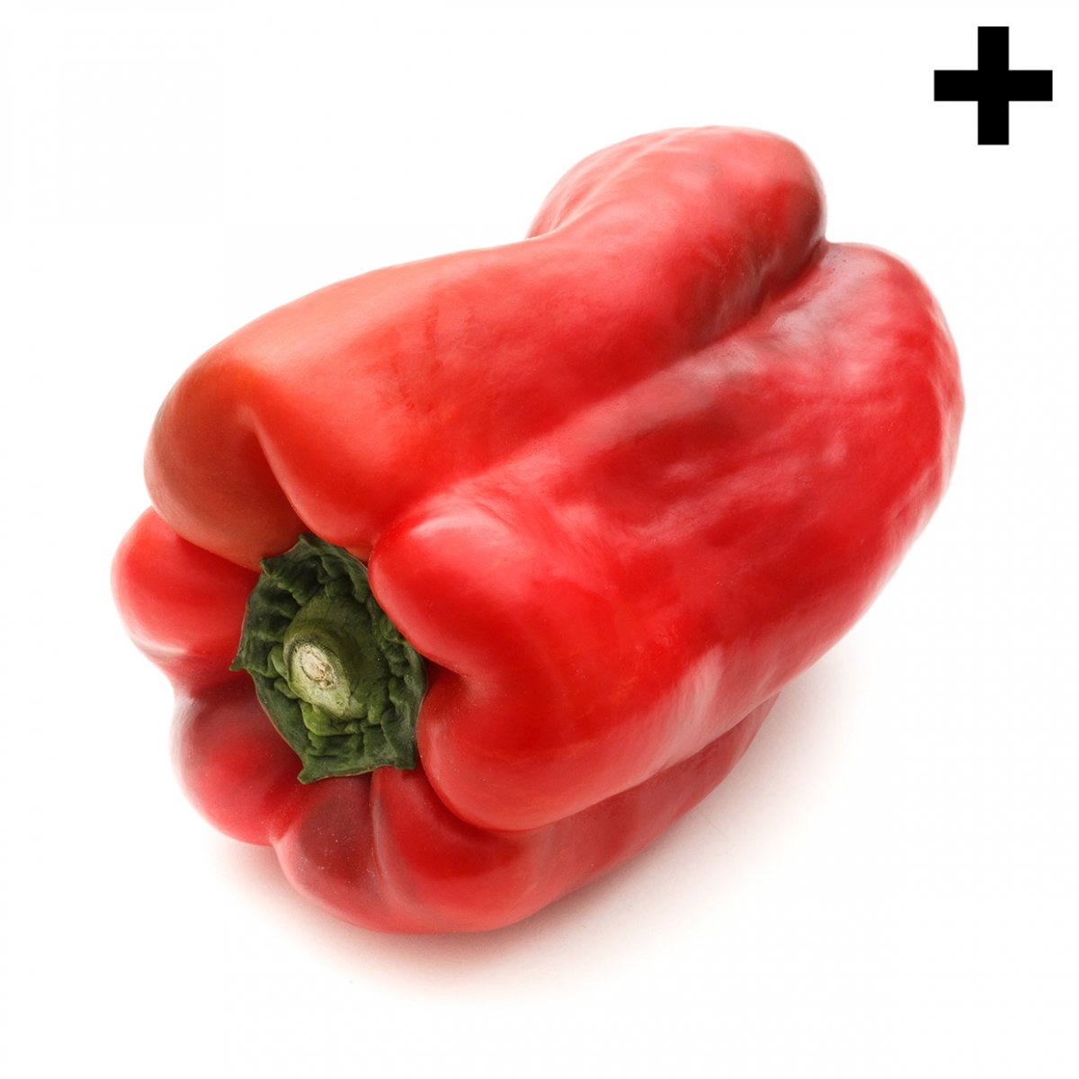 Imagen en la que se ve un pimiento rojo entero tumbado