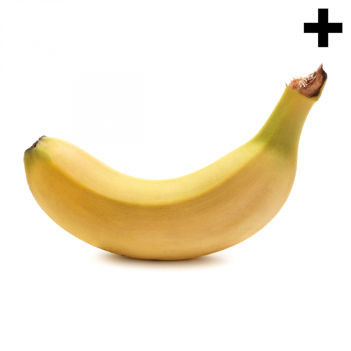 Imagen en la que se ve un plátano de perfil