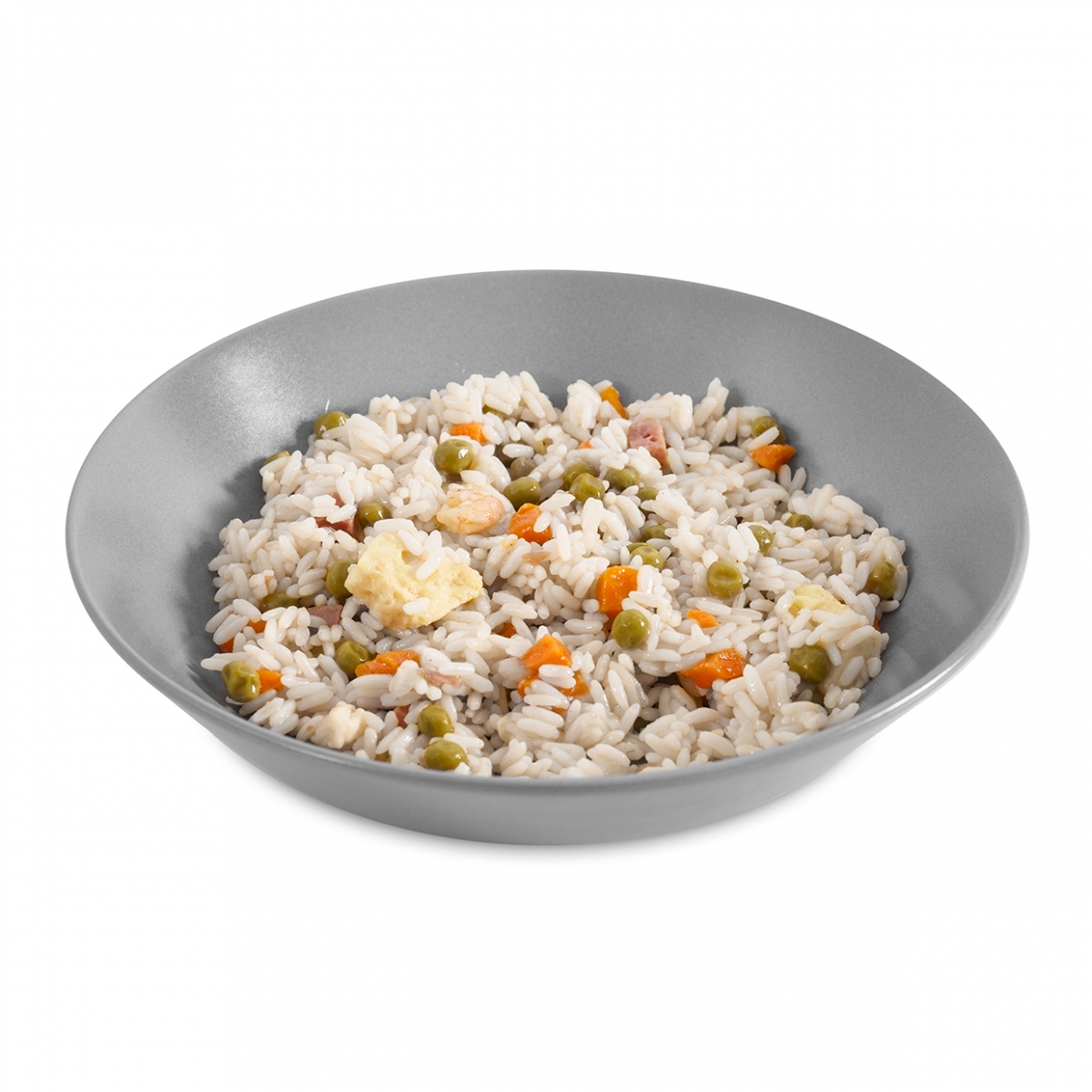 Imagen en la que se ve un plato de arroz tres delicias