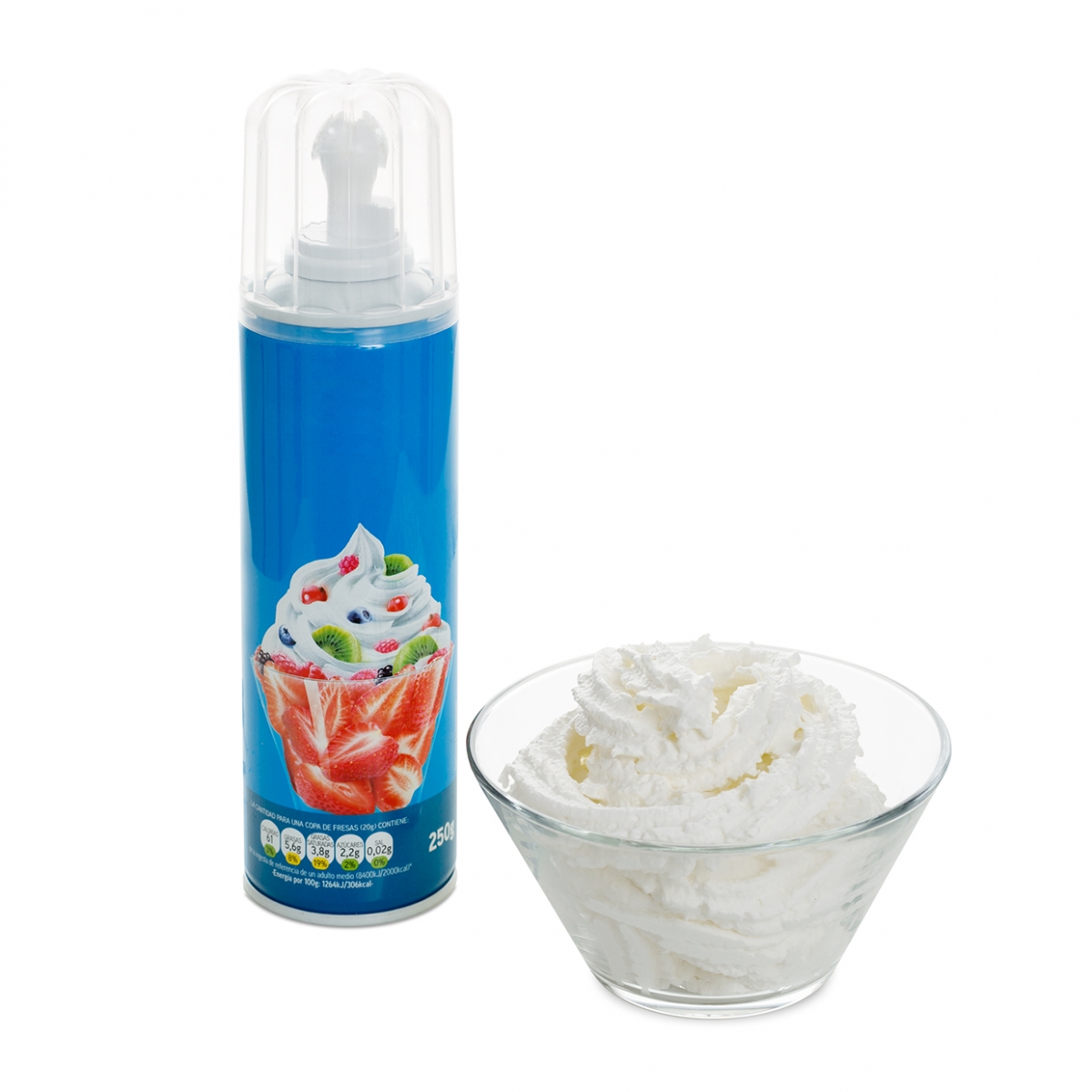 Imagen en la que se ve un bote de nata