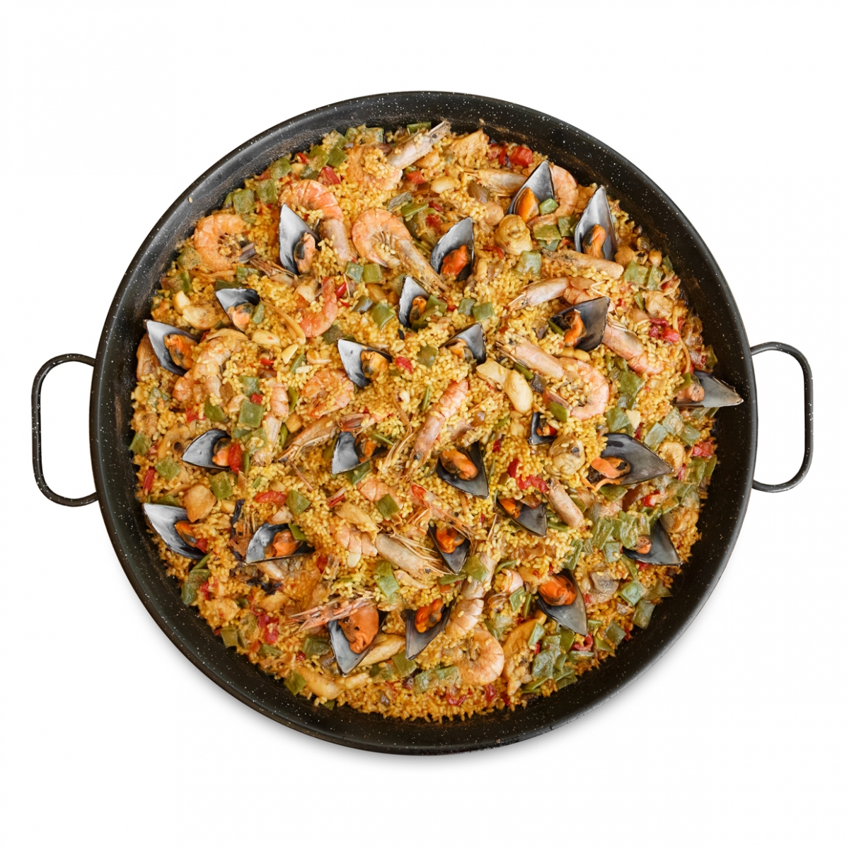 Imagen en la que se ve una paella