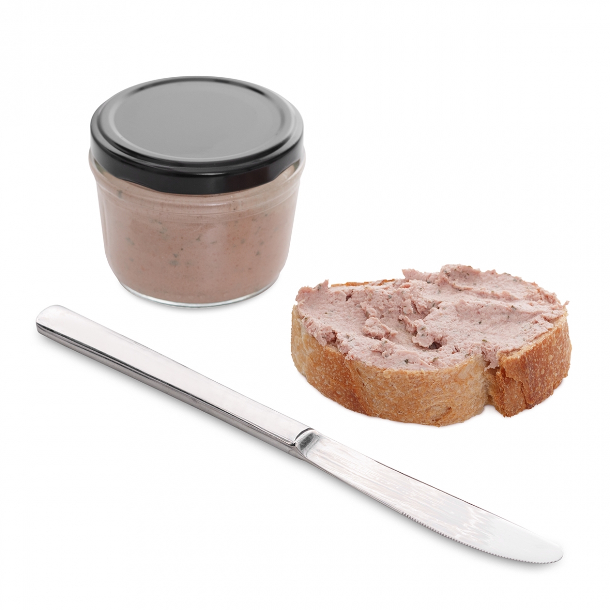 Imagen en la que se ve una tostada untada con paté