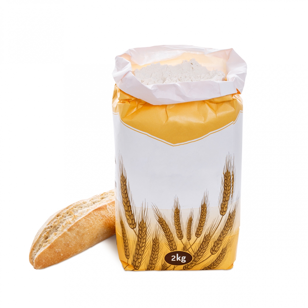 Imagen en la que se ve un paquete de harina