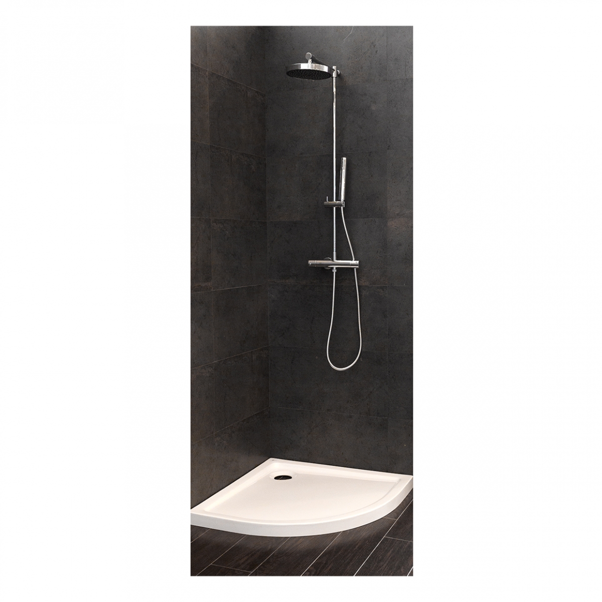 Imagen en la que se ve una ducha en un cuarto de baño