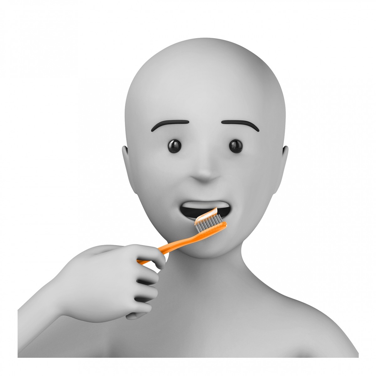 Imagen en la que se ve a una persona cepillándose los dientes