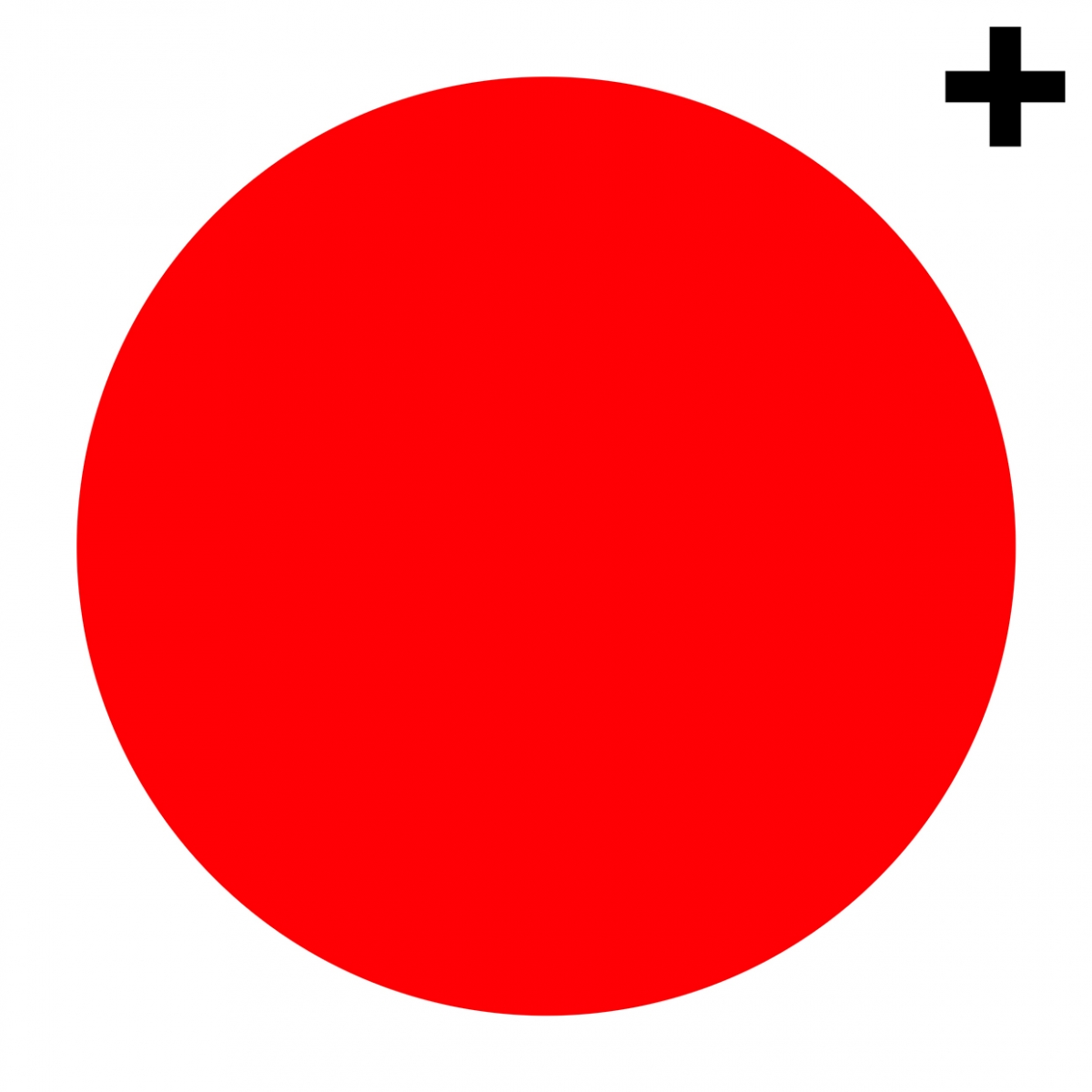 Imagen en la que se ve un círculo de color rojo