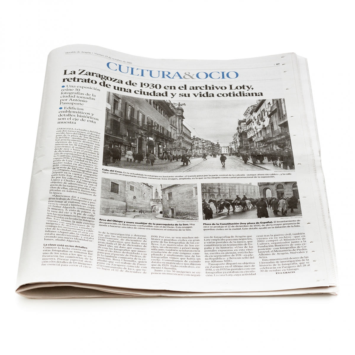 Imagen en la que se ve un periódico mostrando su portada