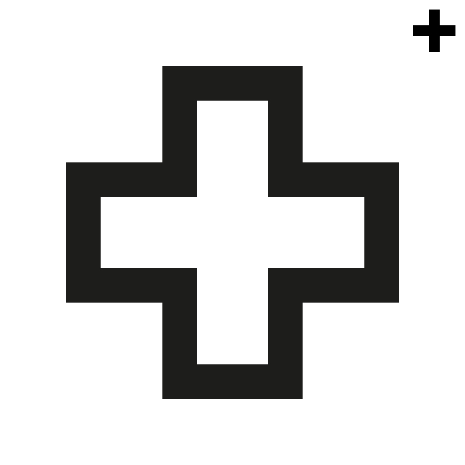 Imagen en la que se ve el plural del concepto cruz con el trazo en color negro