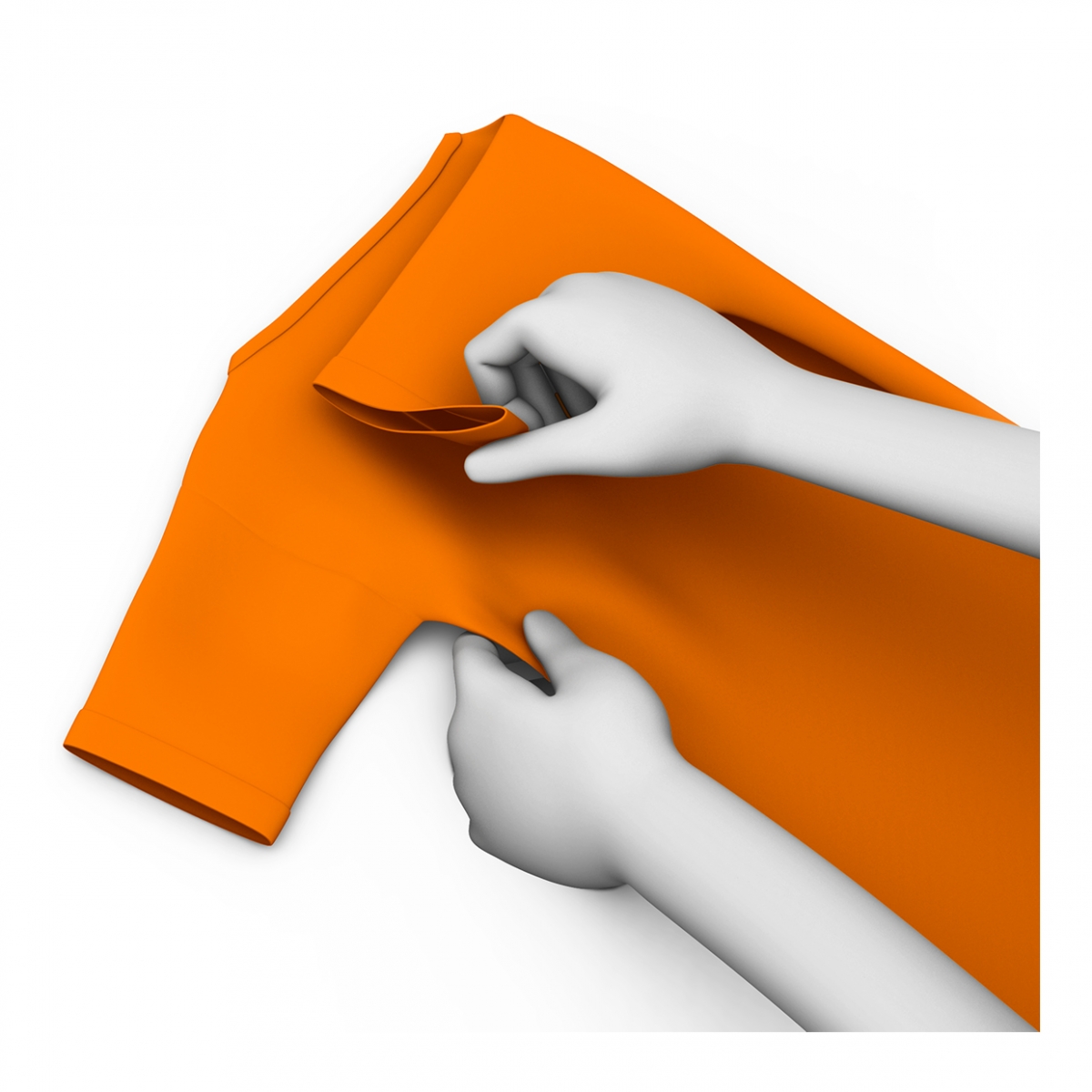 Imagen en la que aparecen unas manos doblando la ropa