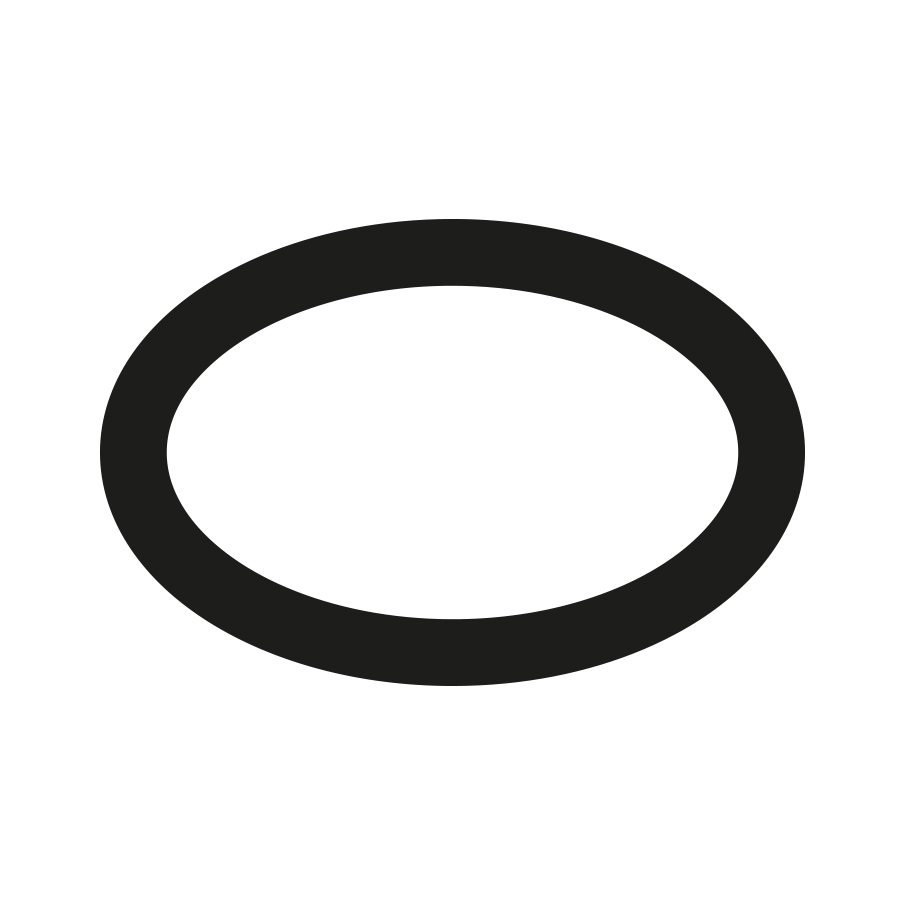 Imagen en la que se ve una elipse con el trazo en color negro