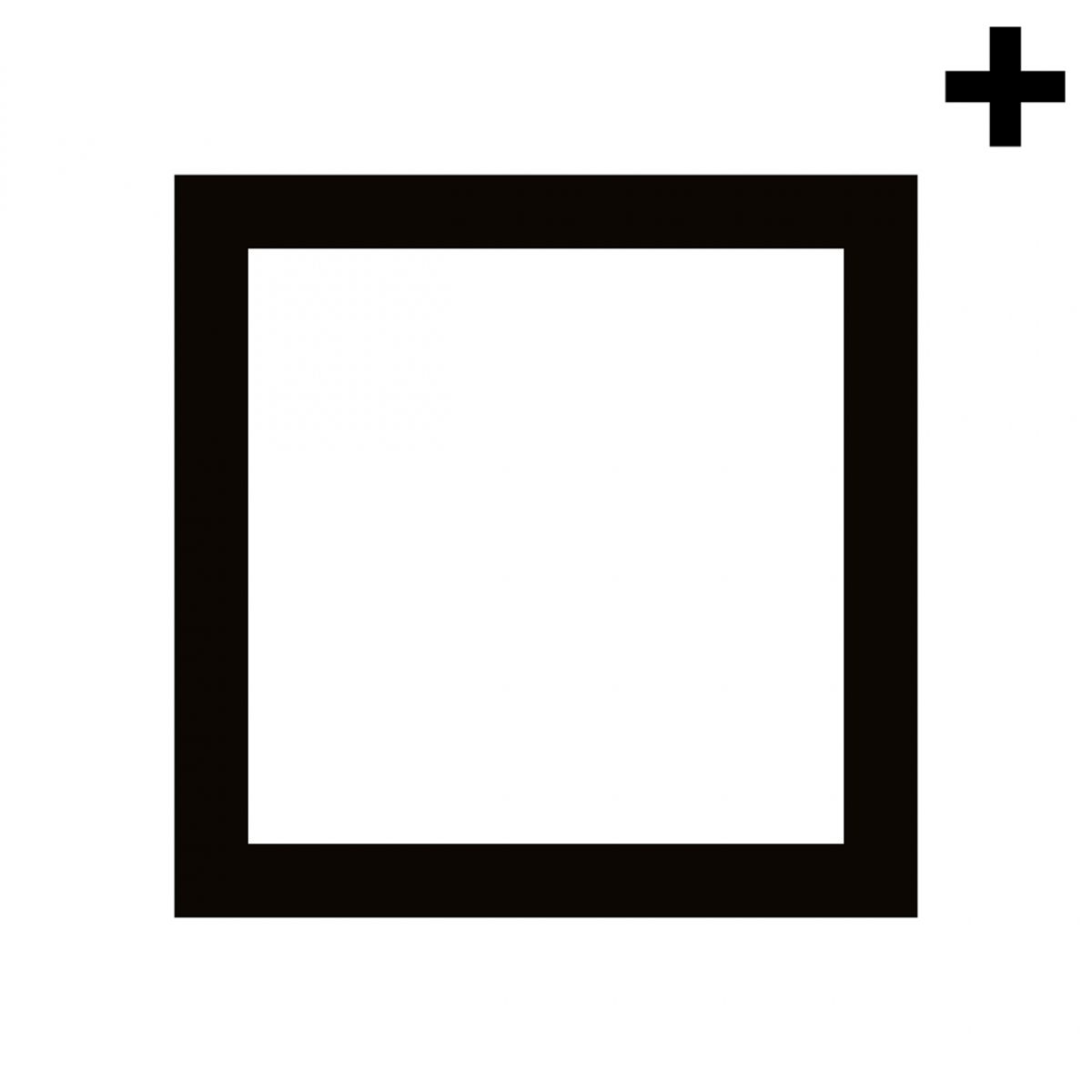 Imagen en la que se ve un cuadrado con el trazo en color negro