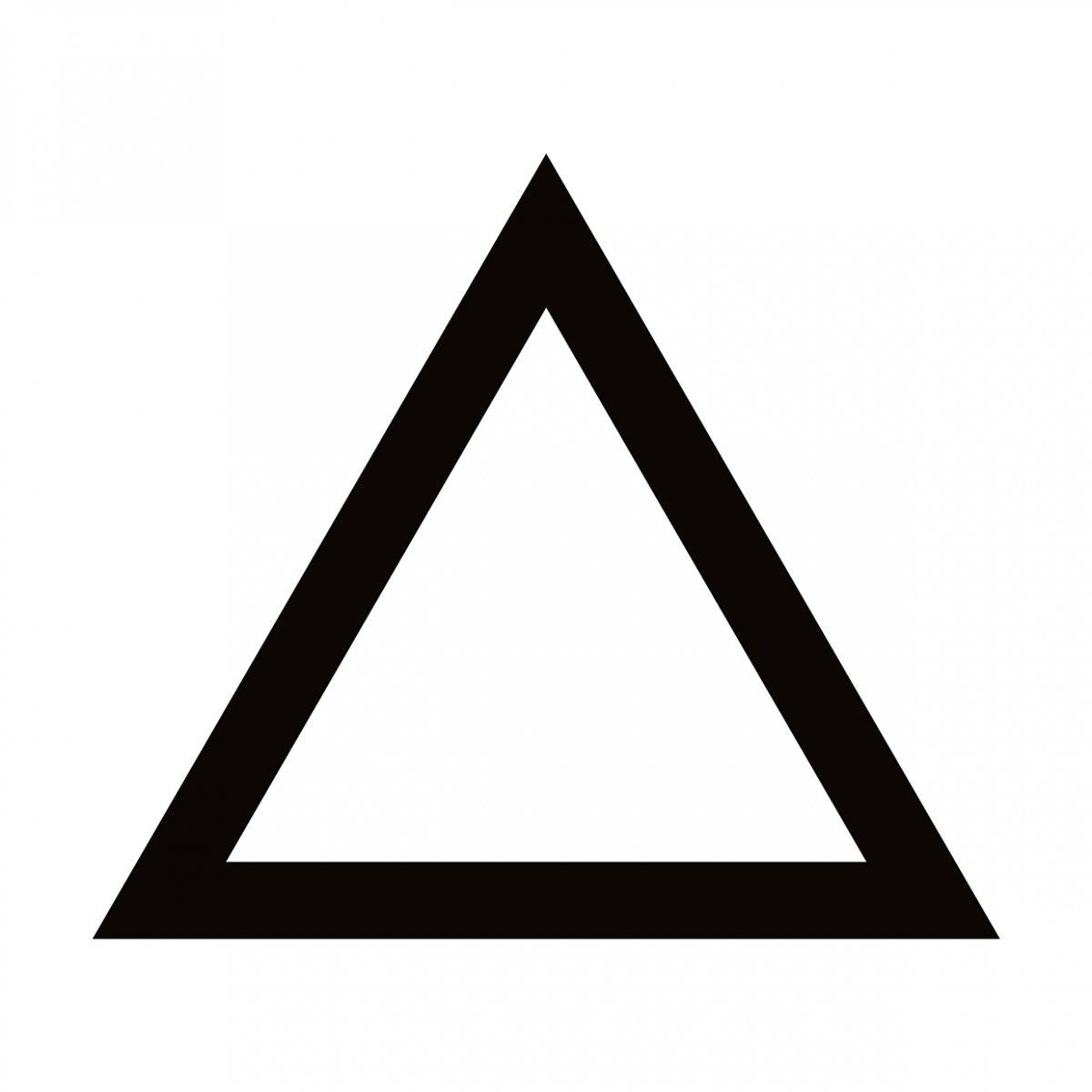Imagen en la que se ve un triángulo con el trazo en color negro