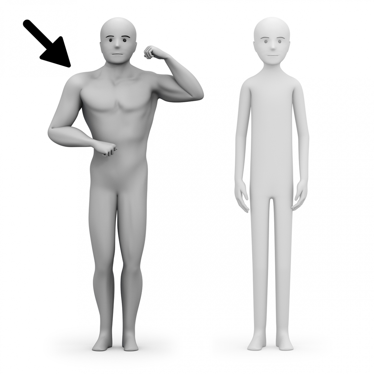 Imagen en la que se ve una persona fuerte