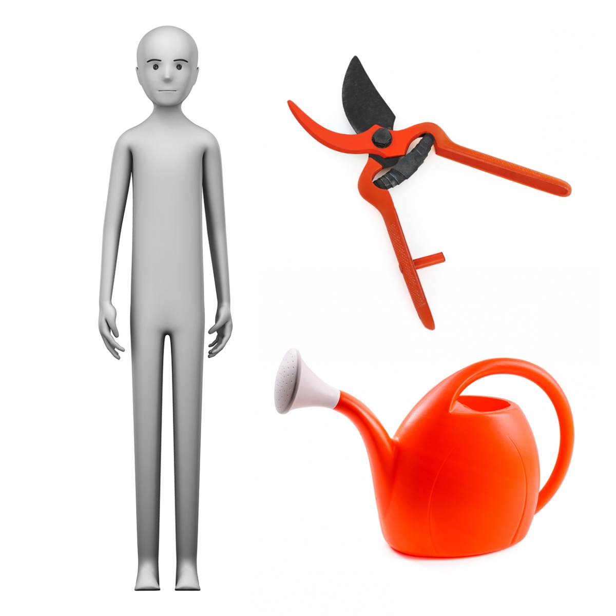 Imagen en la que se ve el concepto de jardinero o jardinera