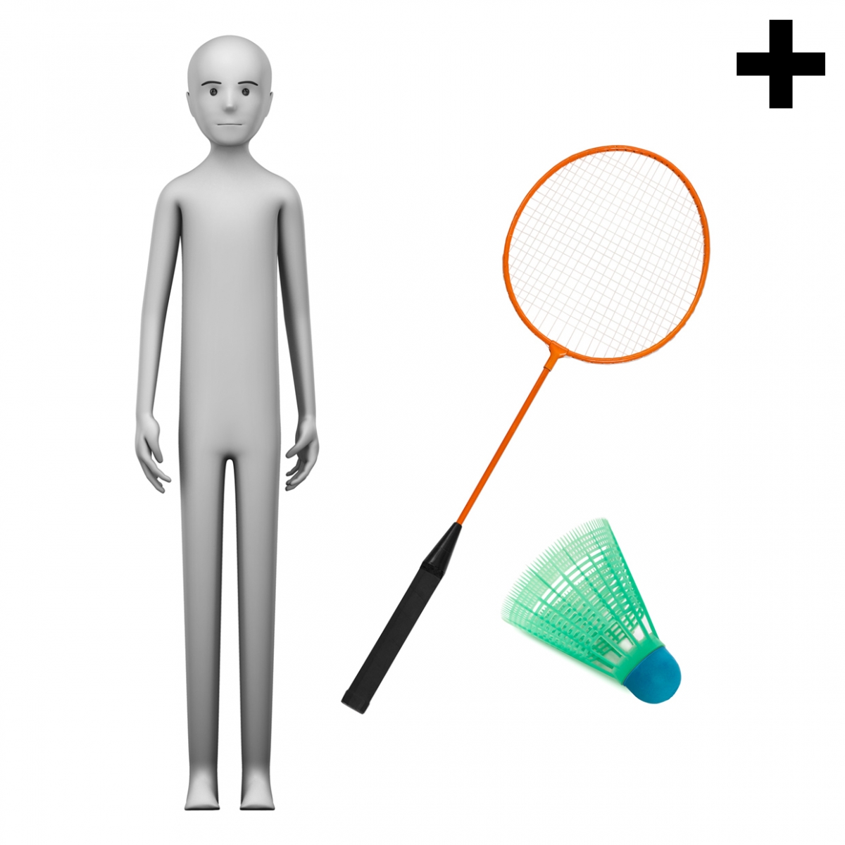 Imagen en la que se ve el plural del concepto jugador de bádminton