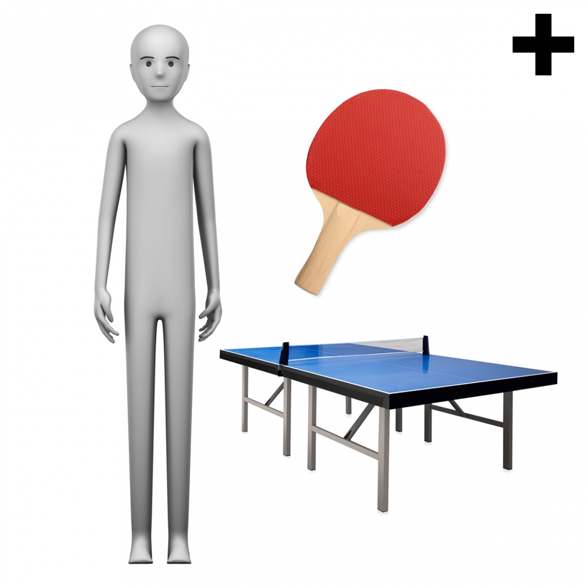 Imagen en la que se ve el plural del concepto jugador de ping pong