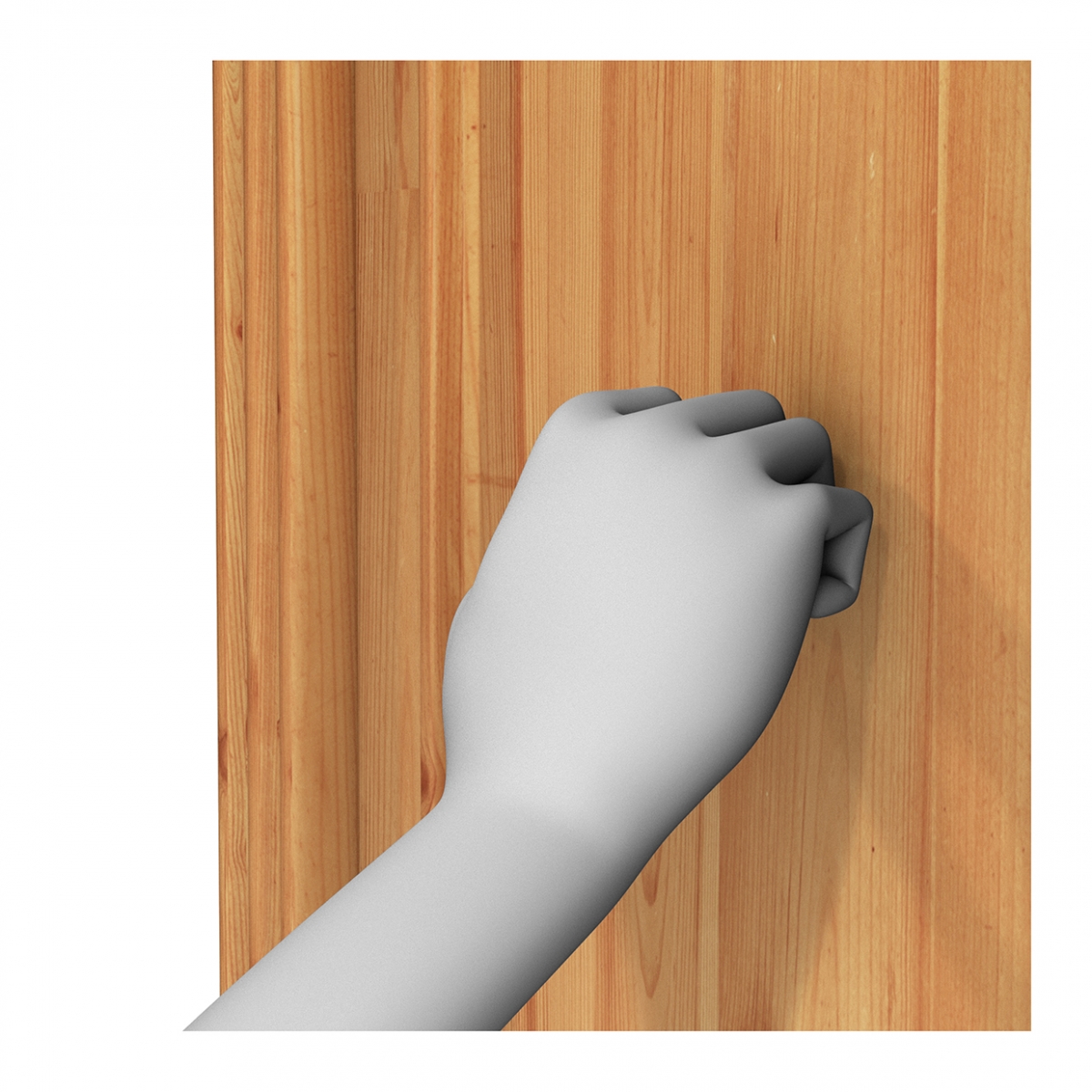 Imagen en la que se ve una mano llamando a la puerta
