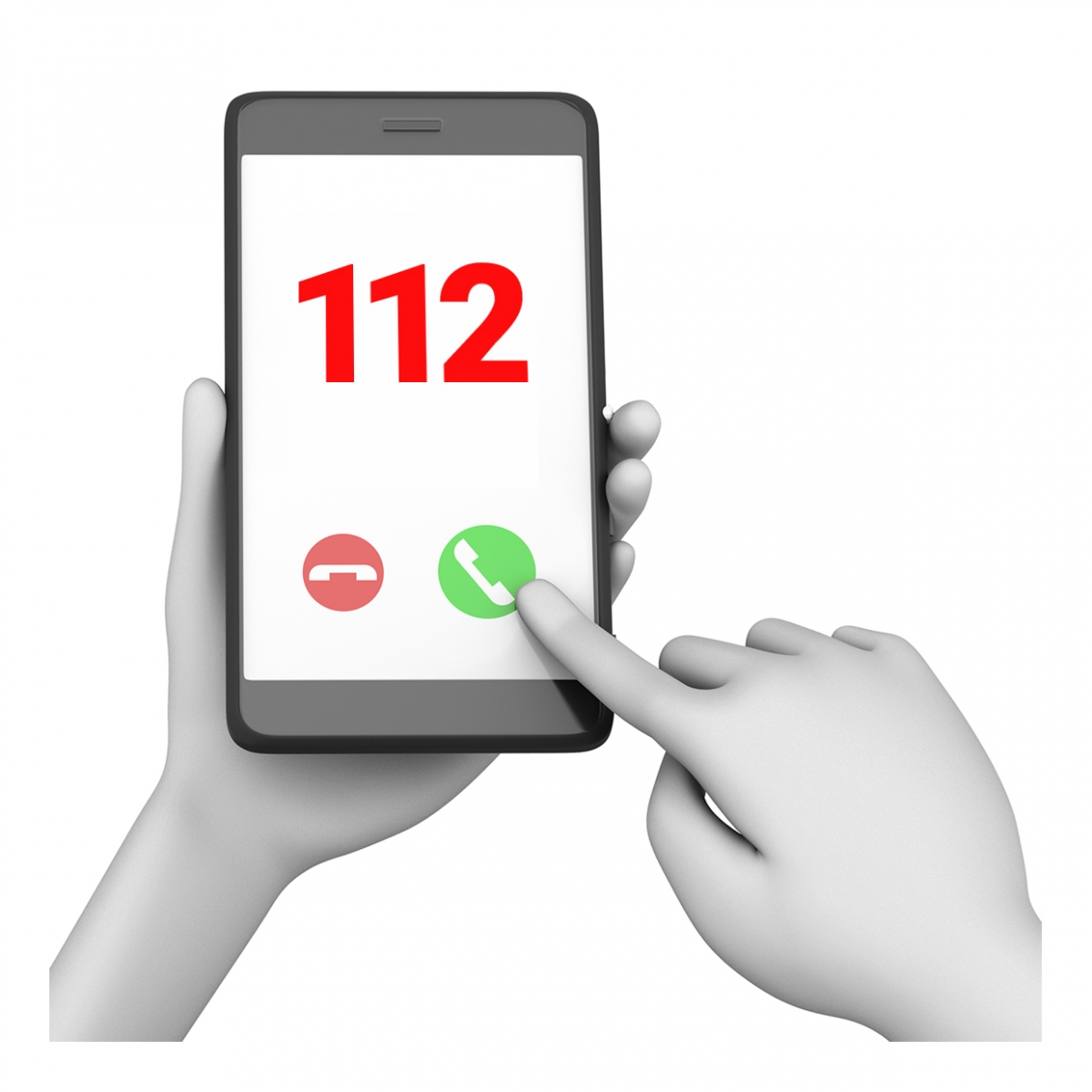 Imagen del concepto de llamar al número de emergencia 112