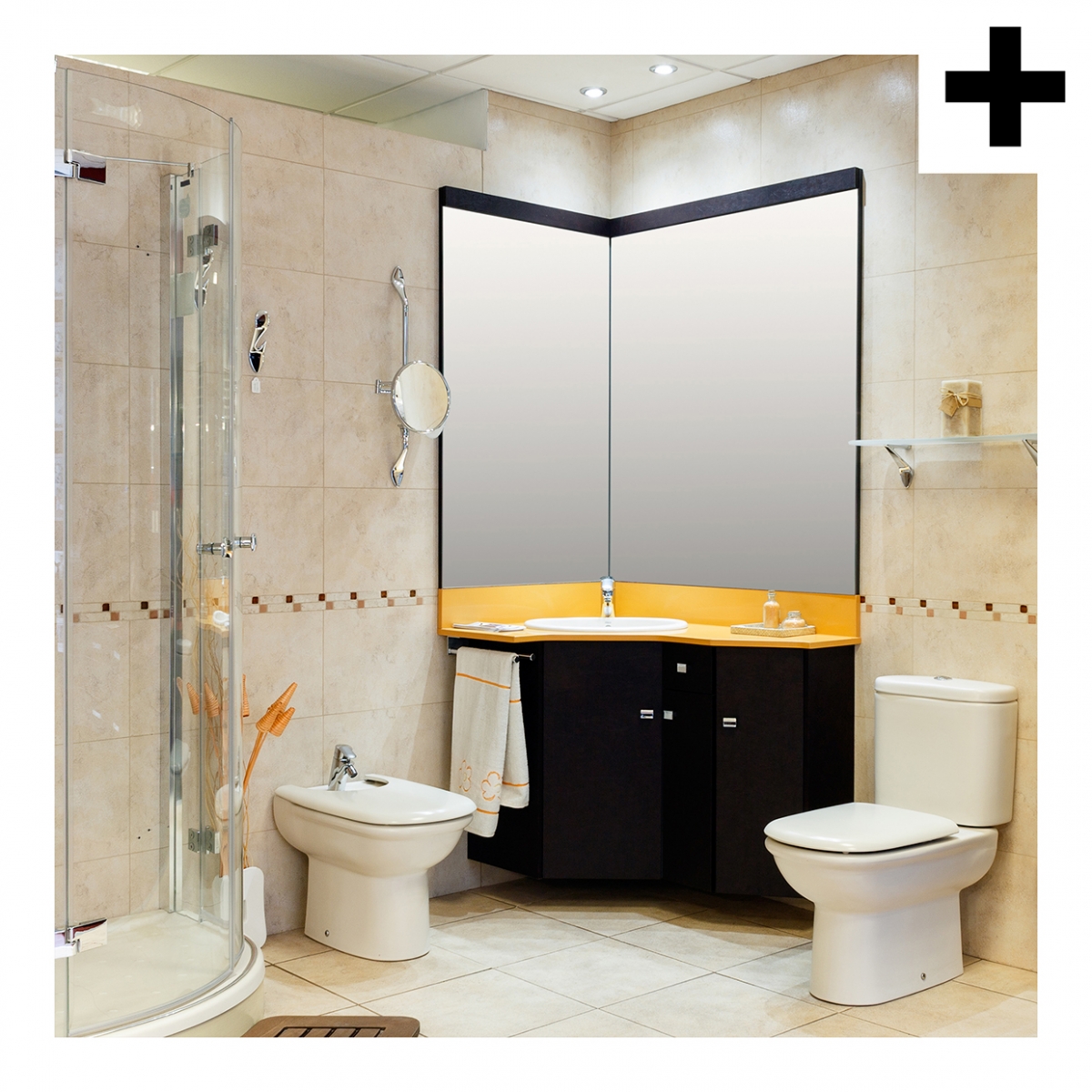 Imagen en la que se ve un cuarto de baño con ducha