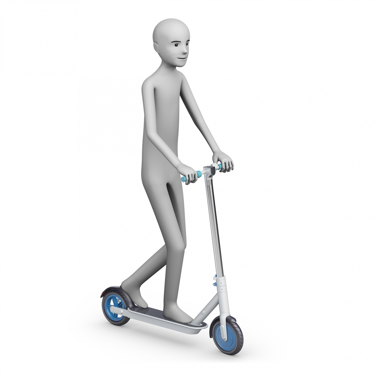 Imagen en la que se ve a una persona montando en patinete