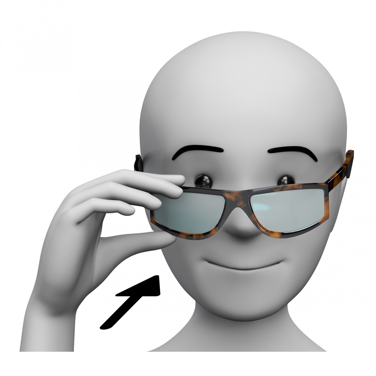 Imagen de una persona poniéndose la gafas