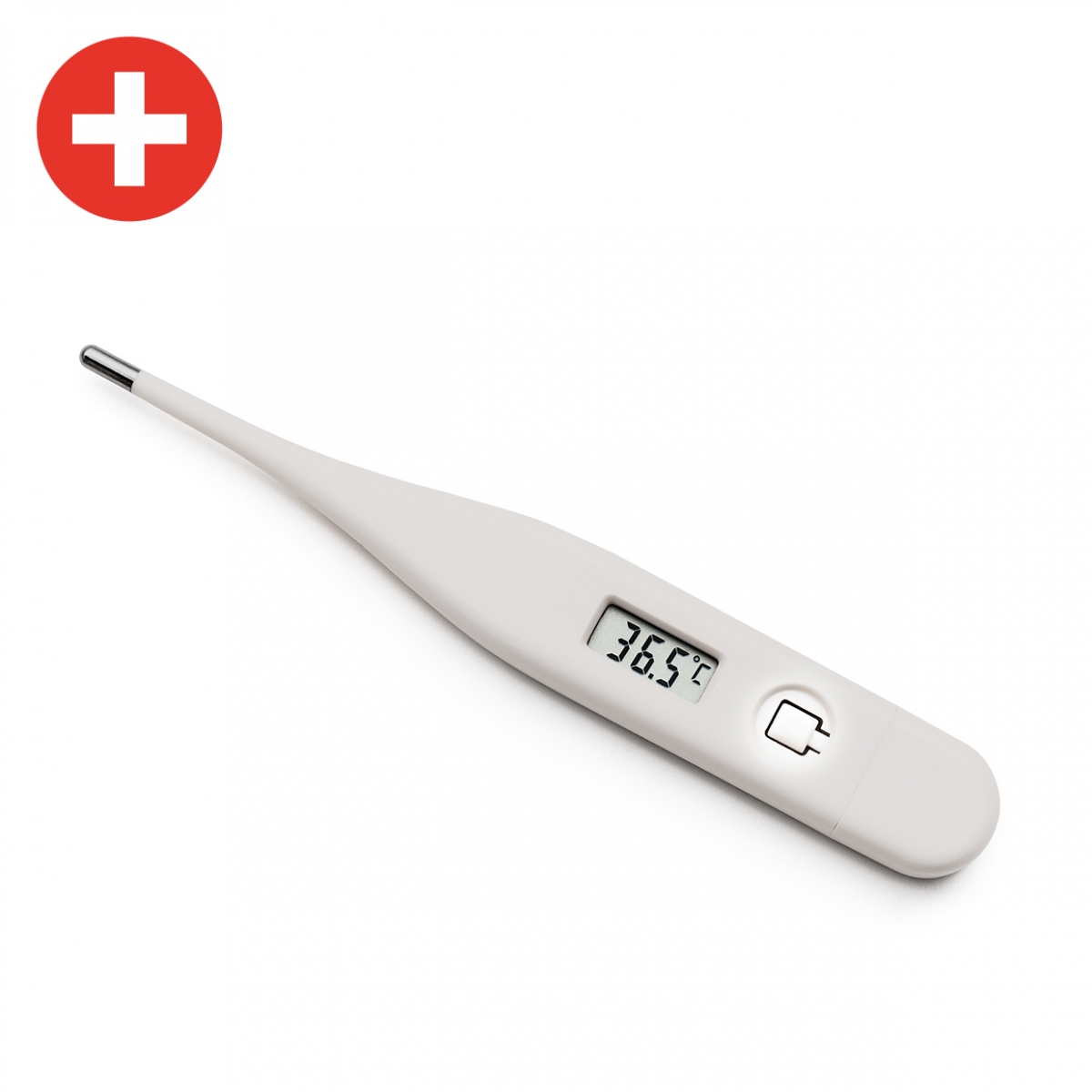 Imagen en la que se ve un termómetro digital