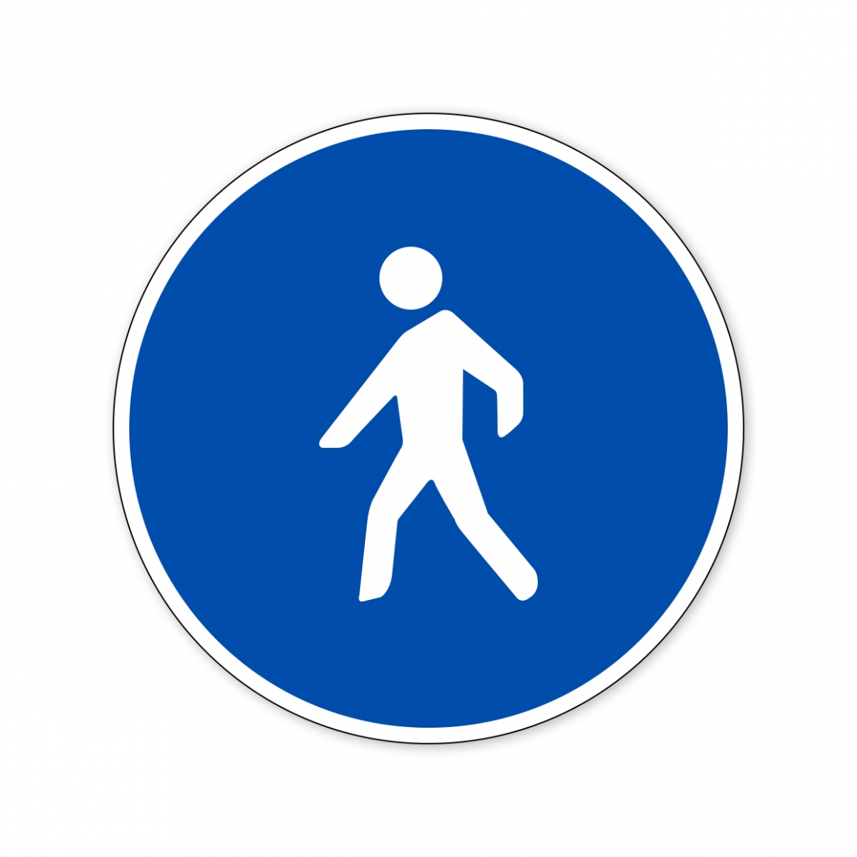 Imagen en la que se ve una señal de camino reservado para peatones