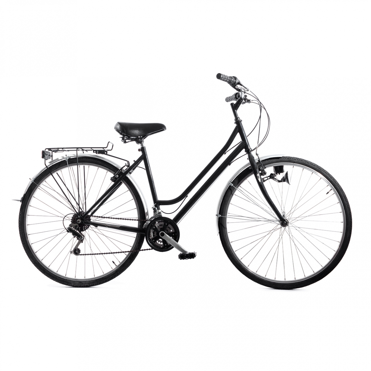 Imagen en la que se ve una bicicleta en perspectiva lateral