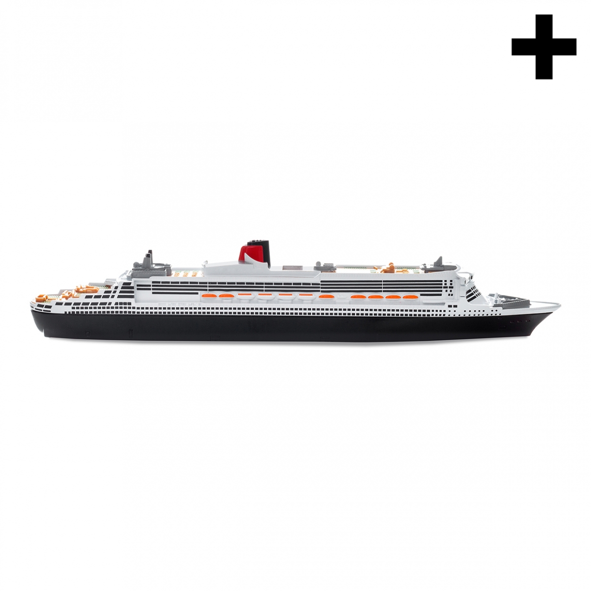 Imagen en la que se ve un trasatlántico en perspectiva lateral