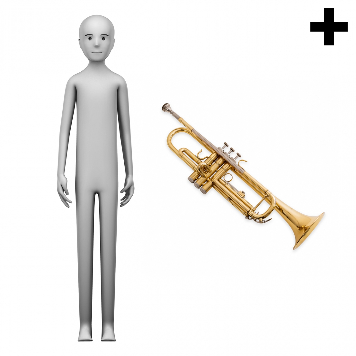 Imagen en la que se ve el plural del concepto trompetista