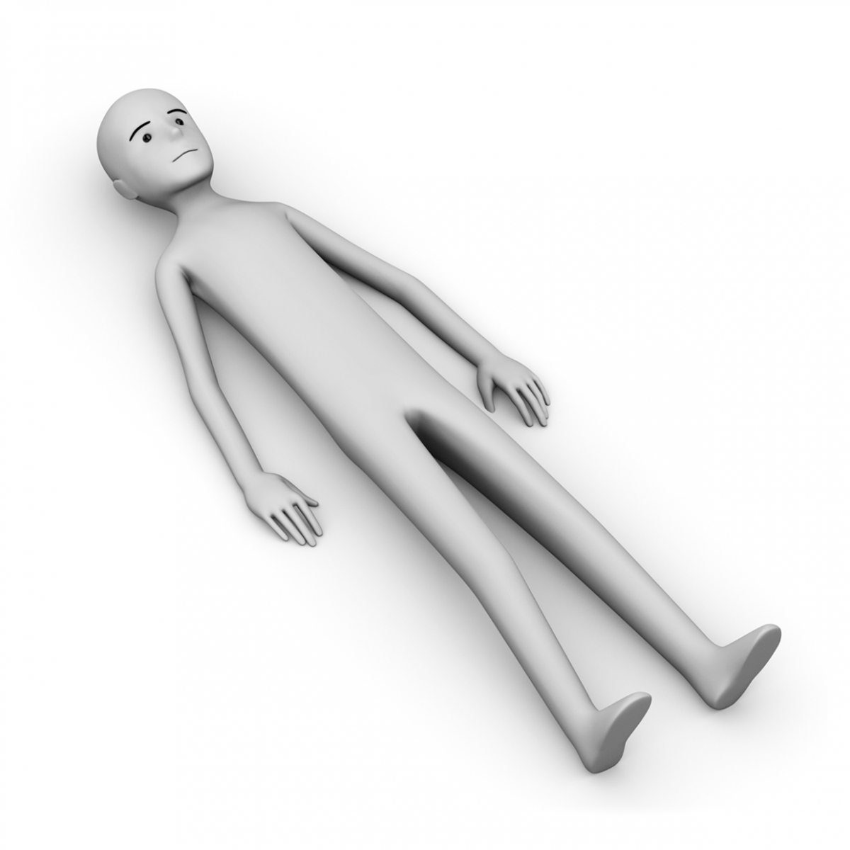 Imagen de una persona tumbada bocarriba