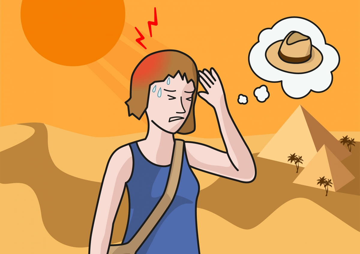 Escena en la que se ve a una mujer quejándose de dolor de cabeza