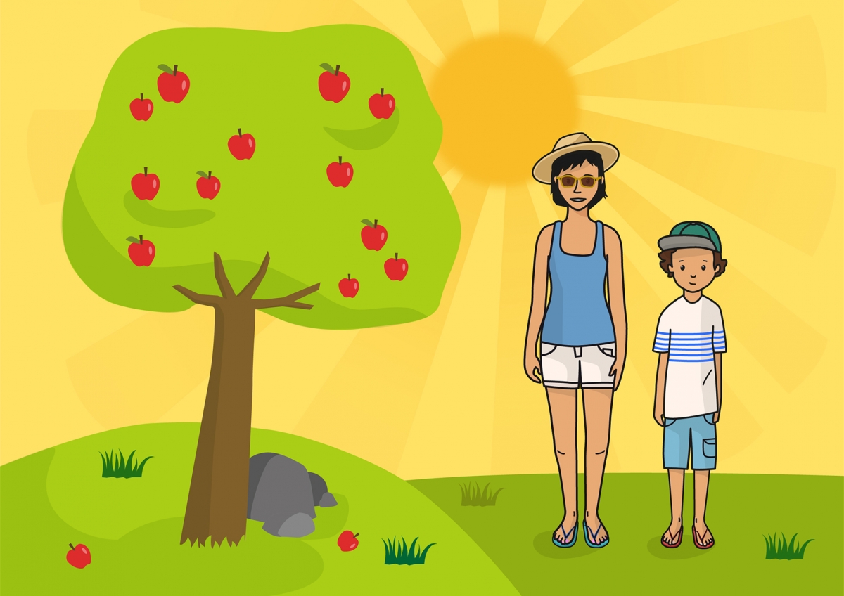 Escena que representa el verano