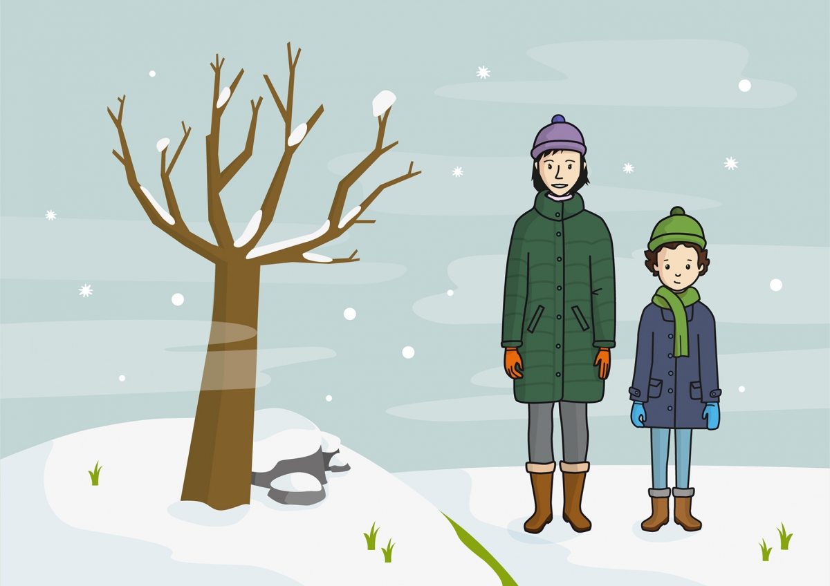 Escena que representa el invierno