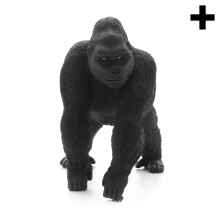 Imagen en la que se ve un gorila en perspectiva frontal