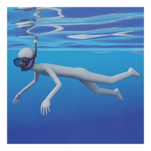 Imagen en la que aparece una persona buceando bajo el agua