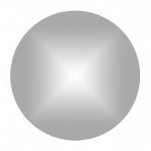 Imagen en la que se ve un círculo de color plateado