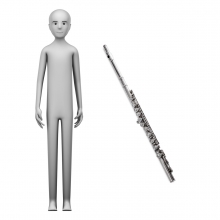 Imagen en la que se ve el concepto de profesión flautista