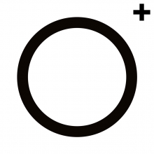 Imagen en la que se ve un círculo con el trazo en color negro