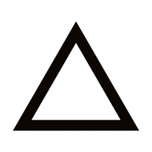 Imagen en la que se ve un triángulo con el trazo en color negro