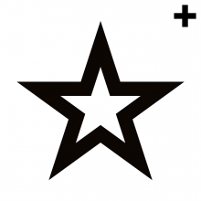 Imagen en la que se ve una estrella de cinco puntas con el trazo en color negro