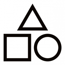 Imagen en la que se ven tres polígonos: un cuadrado, un triángulo y un círculo