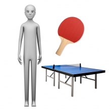 Imagen en la que se ve el concepto jugador de ping pong