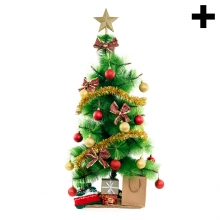 Imagen en la que se ve el plural del concepto árbol de Navidad