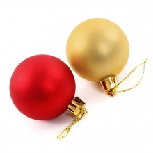 Imagen en la que se ven dos bolas del árbol de Navidad