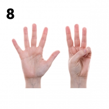 Imagen en la que se representa el número ocho