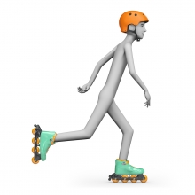 Imagen en la que se ve a una persona patinando con patines
